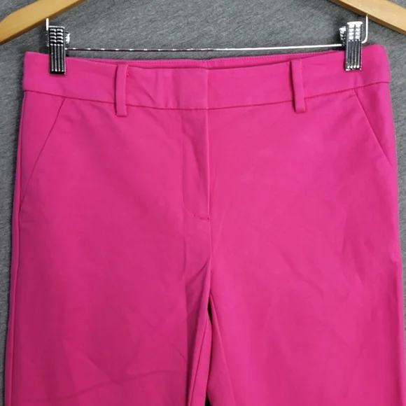 Loft Chino Pants The Riviera Slim Pink Womens 2 Flat Front Ankle Preppy Barbie - Picture 3 of 11